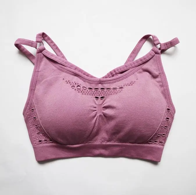 Pink bra A 16 видов стилей для женщин бесшовный спортивный топ Беговая одежда для йоги бюстгальтер со съемными подушечками спортивный бюстгальтер энергия фитнес топы Спортивная одежда - Цвет: Pink bra A