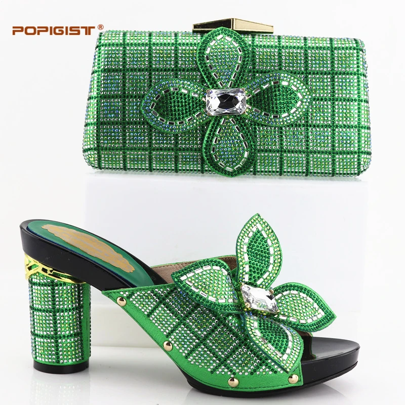 Flower Appliques African shoes and bag set for Party Hot Selling Women Shoe Matching Bag Set 2019 Italian shoe with matching | Обувь