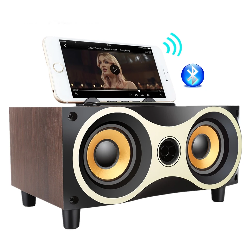 Ретро деревянная Беспроводная мини bluetooth колонка портативный сабвуфер Bluetooth Hifi