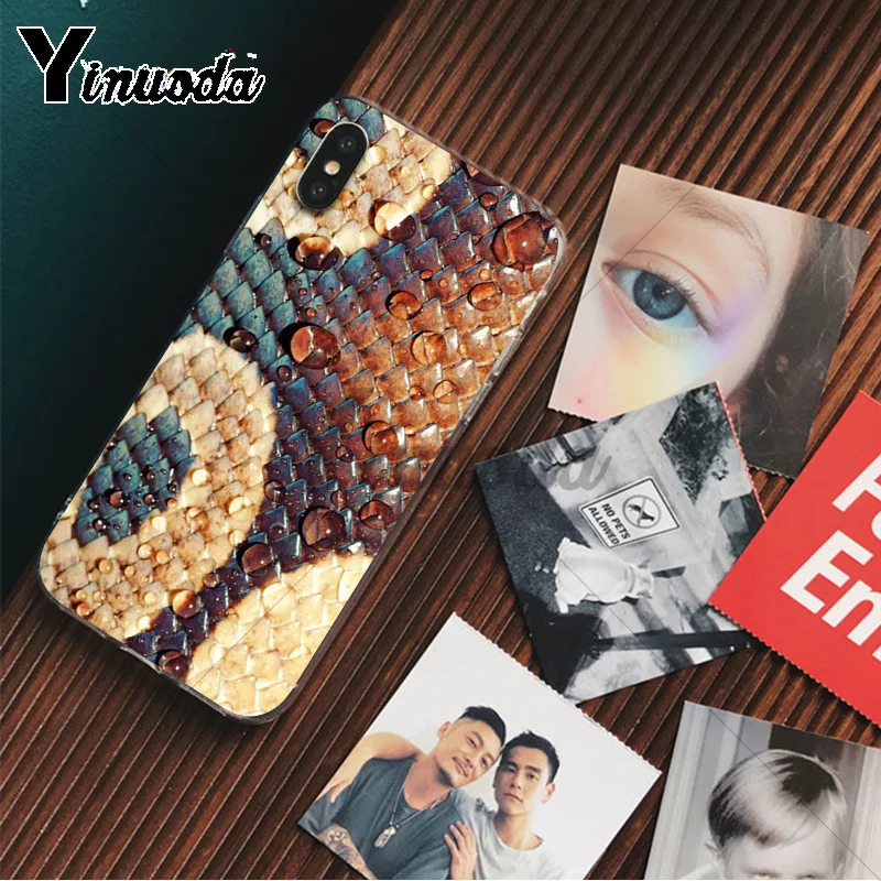 Yinuoda змеиная кожа рукоделие принт рисунок чехол для телефона чехол для iPhone X XS MAX 6 6S 7 7plus 8 8Plus 5 5S XR