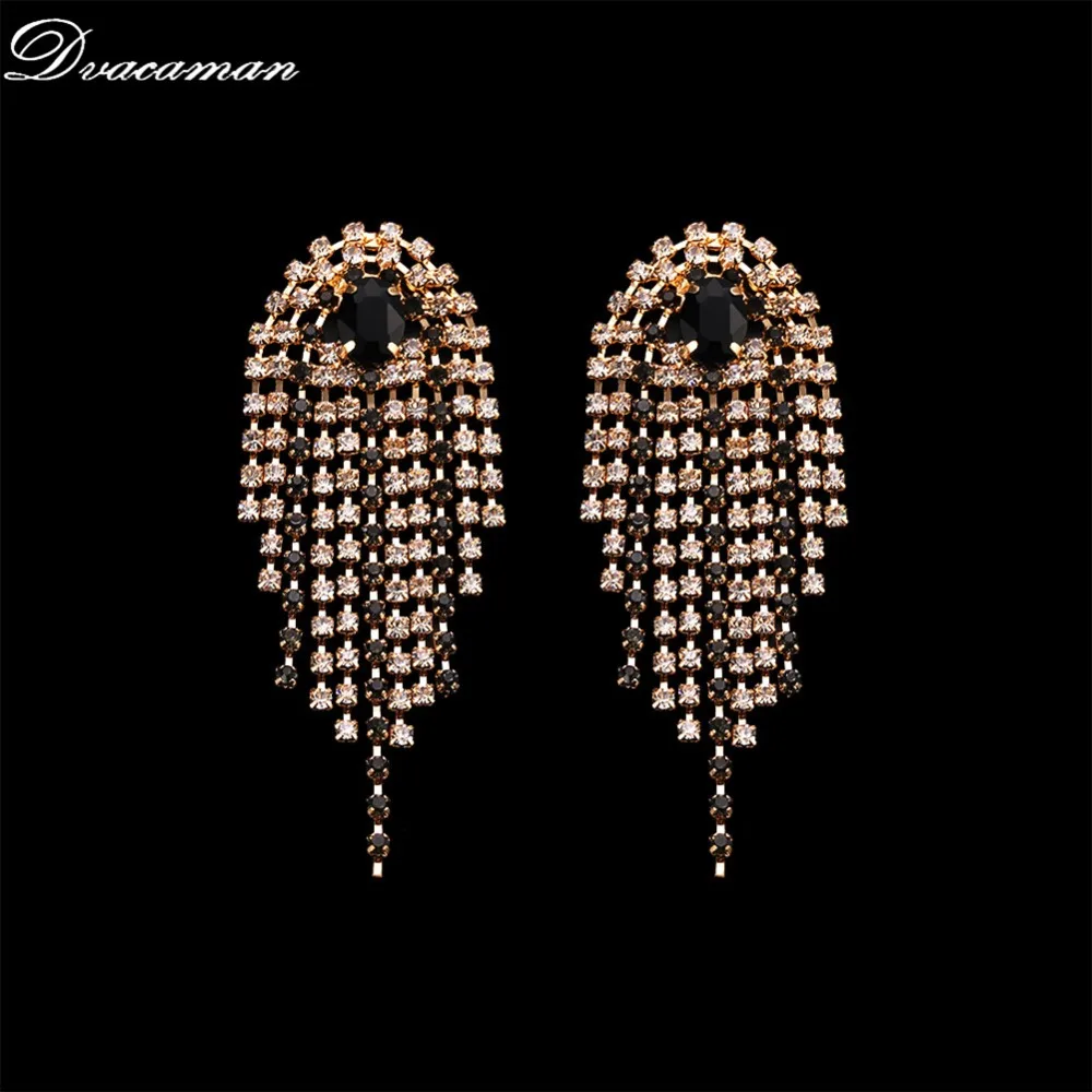 Dvacaman Boho, многоцветные серьги-капли с кристаллами, Женские Модные металлические массивные серьги, этнические свадебные подарки, ювелирные изделия, бижутерия - Окраска металла: 11