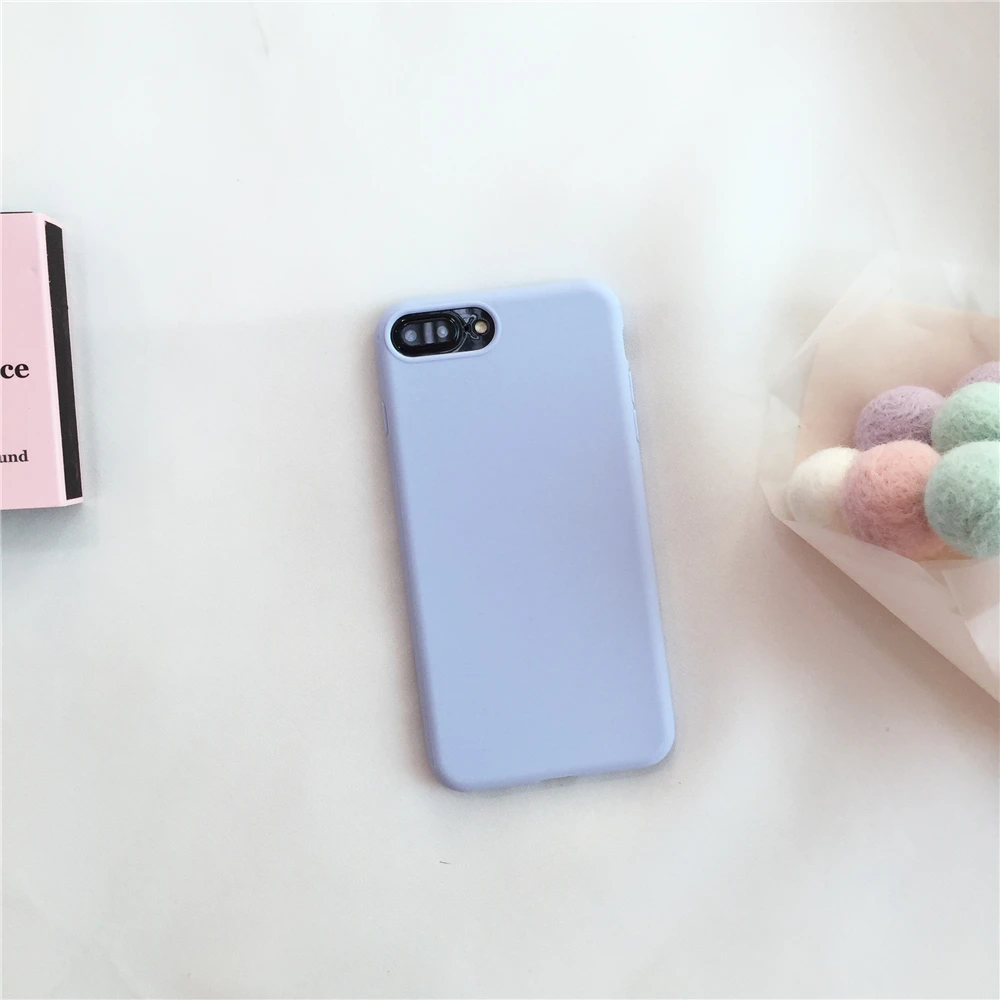 Розовый чистый цвет чехол для iphone 7 Чехол плюс телефонные чехлы Модные конфеты