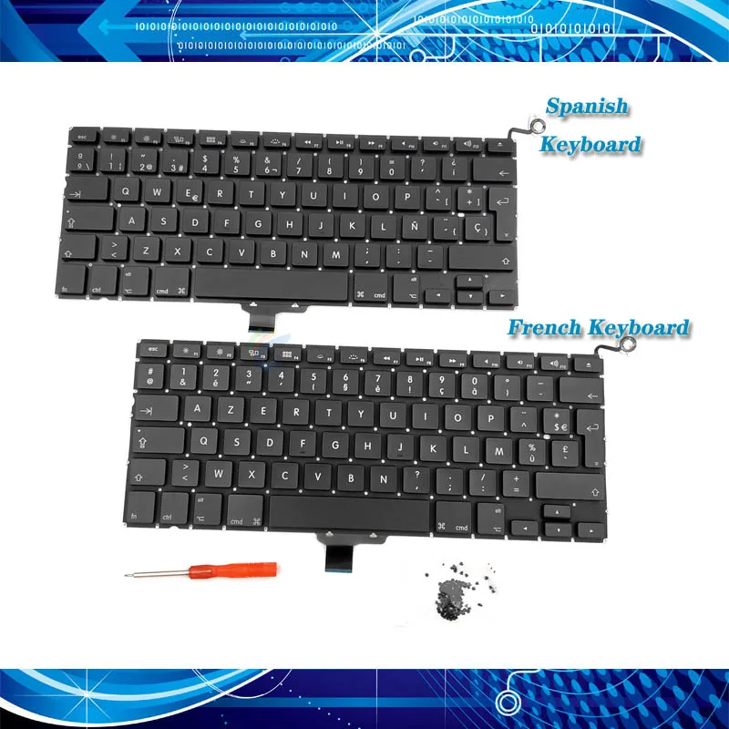 Клавиатура A1278 испанская для ноутбука Macbook Pro 13 3 дюйма MC700 MB990 MC374 md313 md102 2009 2012 5