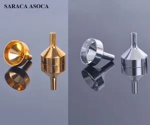 Металлическая воронка для духов, электрохимическая алюминиевая мини-воронка, косметический Конер для духов, многоразовый инструмент, 10 шт.лот