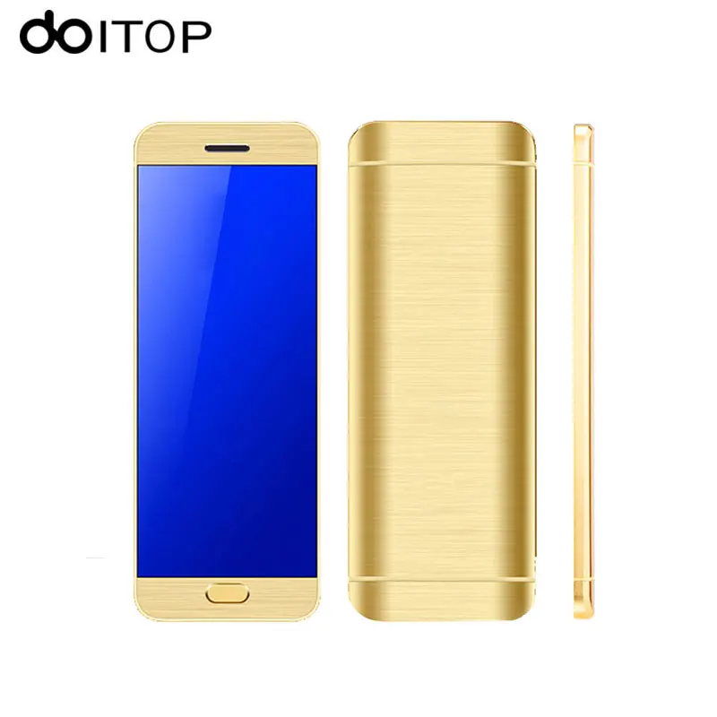 DOITOP ультратонкий сенсорный экран MP4-плеер с двумя sim-слотами Bluetooth Dialer роскошный мобильный телефон с картой MP3 MP4 музыкальный плеер fm-радио