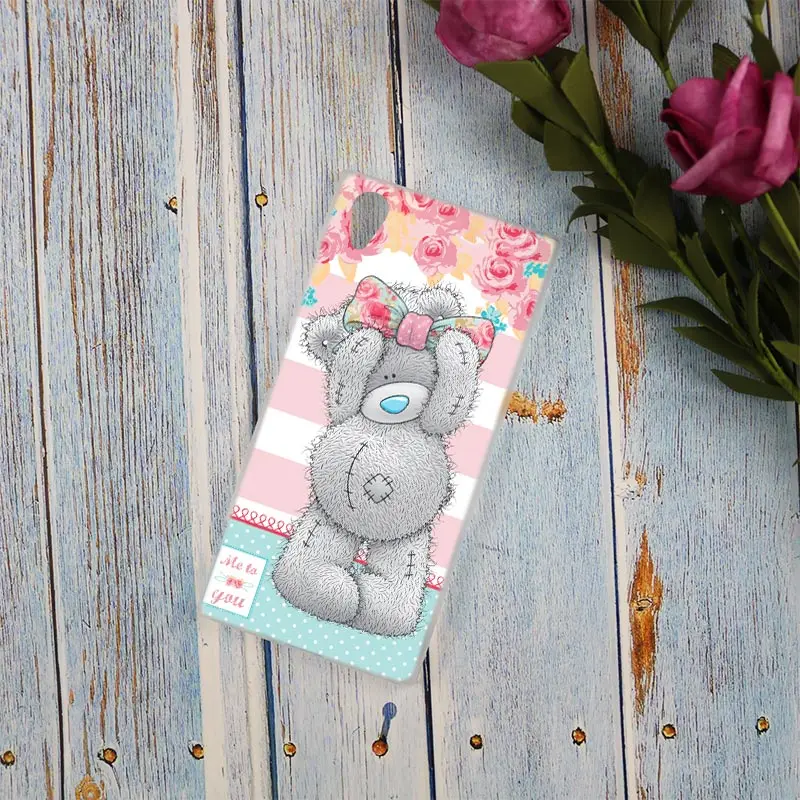 Binful Cute Me To You Bear Прозрачный чехол для Sony Xperia Z3 Z5 Premium M4 Aqua M5 X XA XA1 C4 C5 E4 E5 XZ XZ2 Compact Plus |