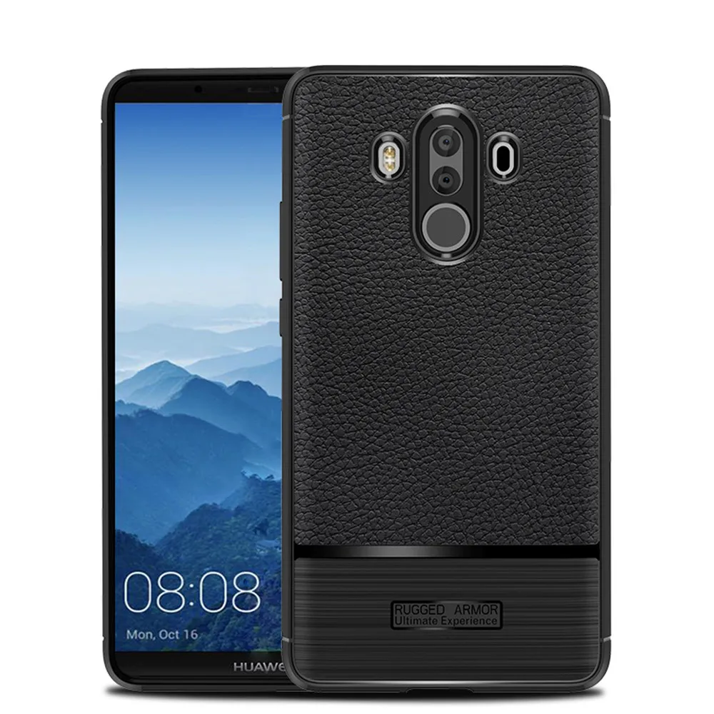 Popular Classic Litchi Leather Pattern Phone Case for Huawei Mate 10 PRO Trend Fashion PU Shockproof Color Cover Shell |