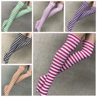 1 pair candy color stripe stocking socks for blyth azone s ob momoko licca 16 dolls accessories