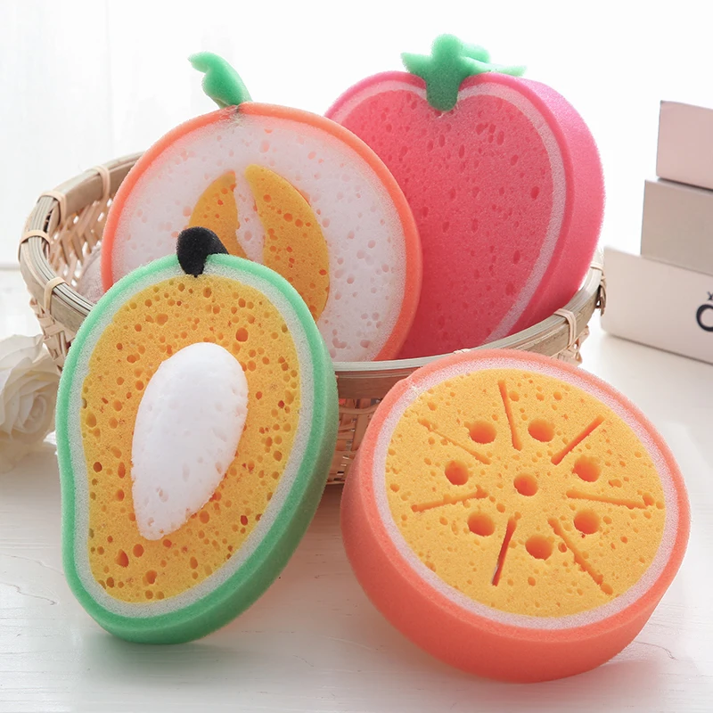 2 шт. Милая толстая губка для чистки посуды миска антипригарное масло кухонные