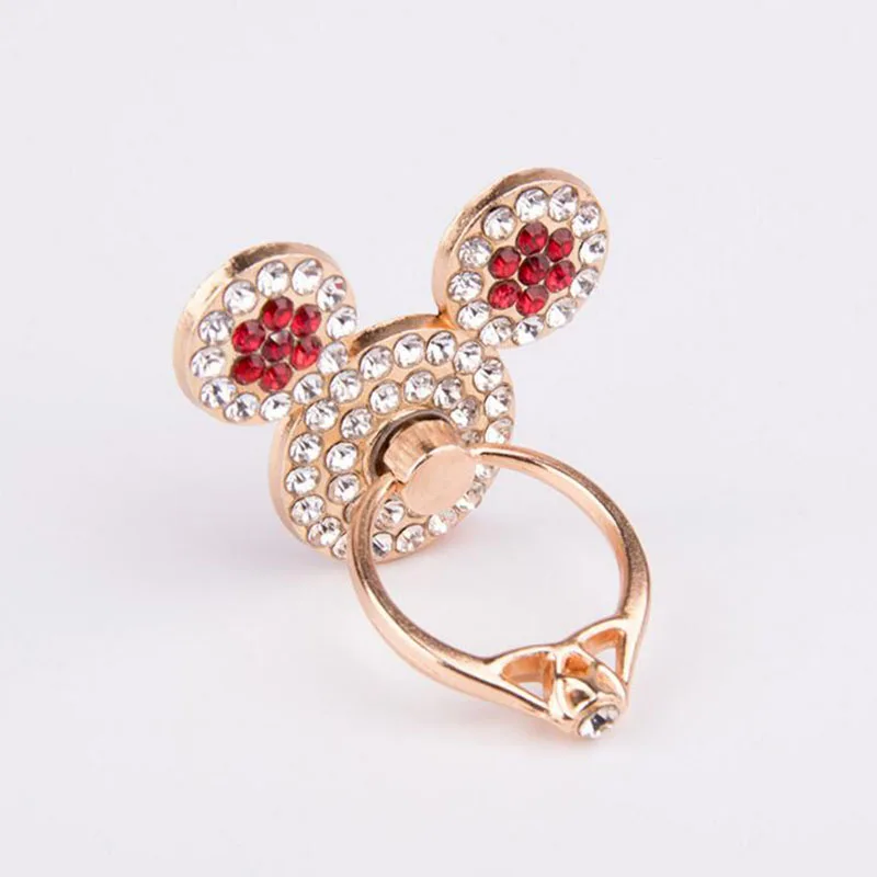 Держатель для телефона с изображением головы Микки бриллиантовое кольцо пряжкой