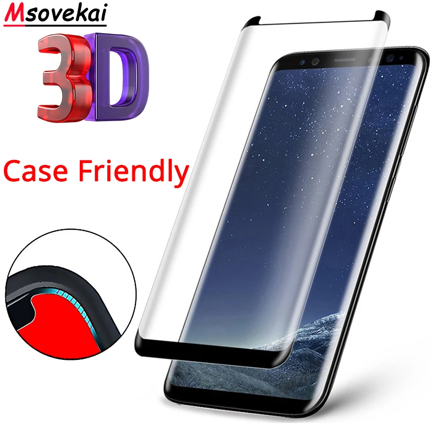 9H 3D изогнутый защитный чехол из закаленного стекла для Samsung Galaxy S8 Plus S9 Защитная
