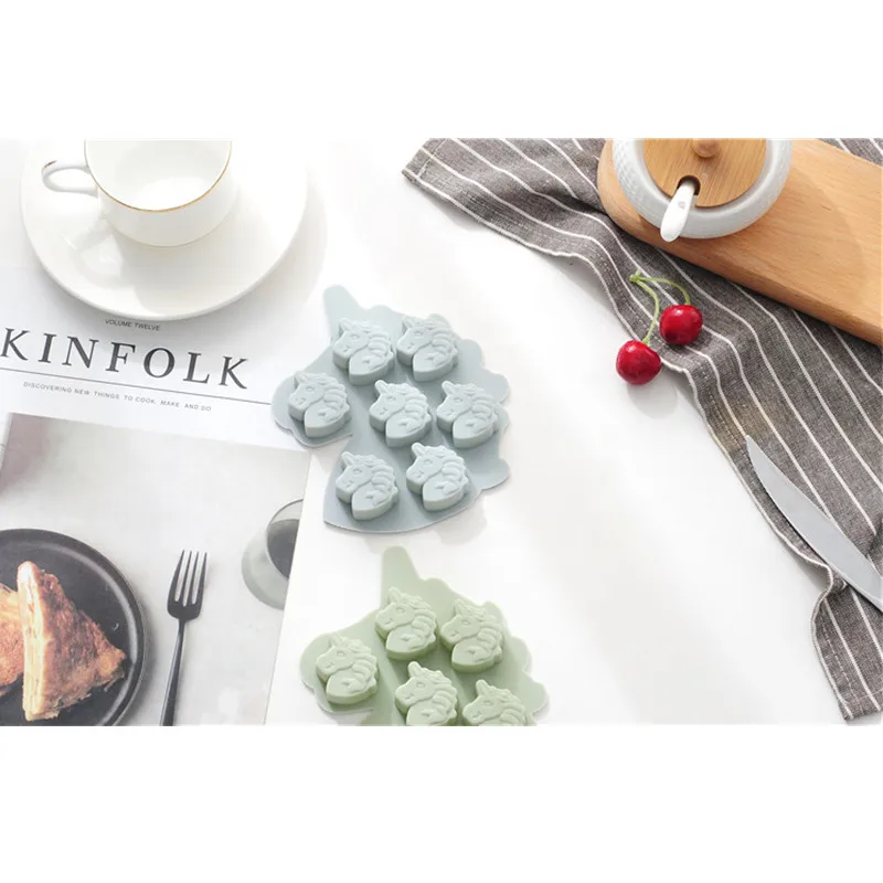 Силиконовая форма в виде динозавра единорога шоколада мягких конфет сахара