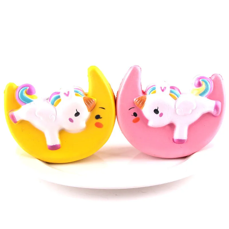 Kawaii антистрессовый милый мягкий медленно поднимающийся Единорог панда персик ПУ Мягкий какашка зуб торт крем игрушки Squeeze fun Squishes игрушка