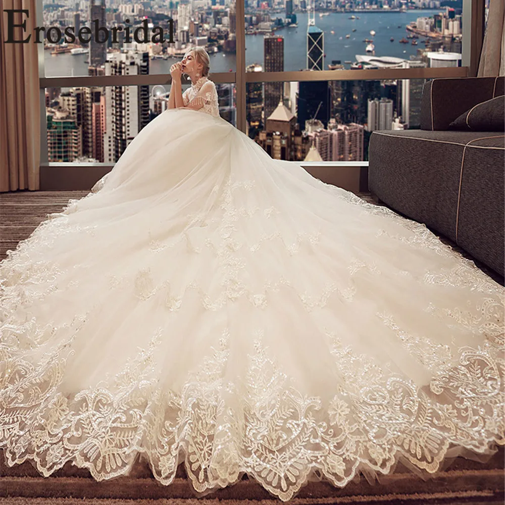 Новое поступление винтажное свадебное платье Erosebridal длинное женское невесты 2019