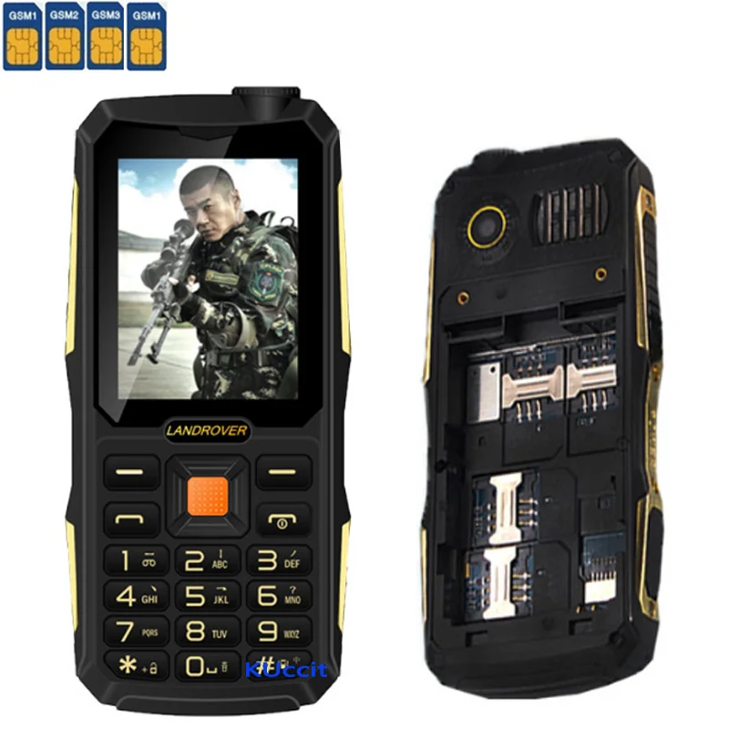 2017 Оригинал Прочный Мобильный телефон 4 Сим Карты GSM Старший старик