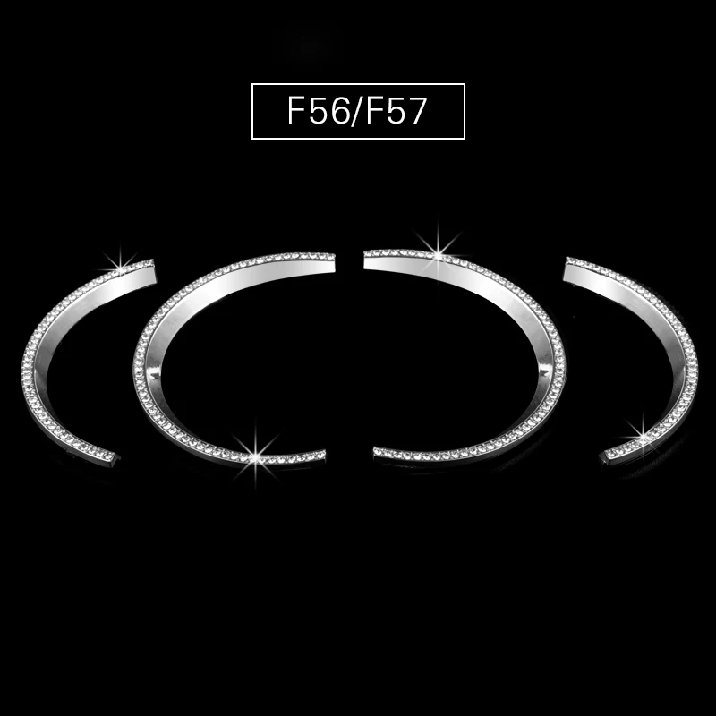 F56 F57-Silver 8 шт., декоративные накладки на дверные ручки автомобиля, наклейки для внутренней отделки для MINI Cooper Clubman S F54 F55 F56 F60, аксессуары для стайлинга автомобилей - Название цвета: F56 F57-Silver
