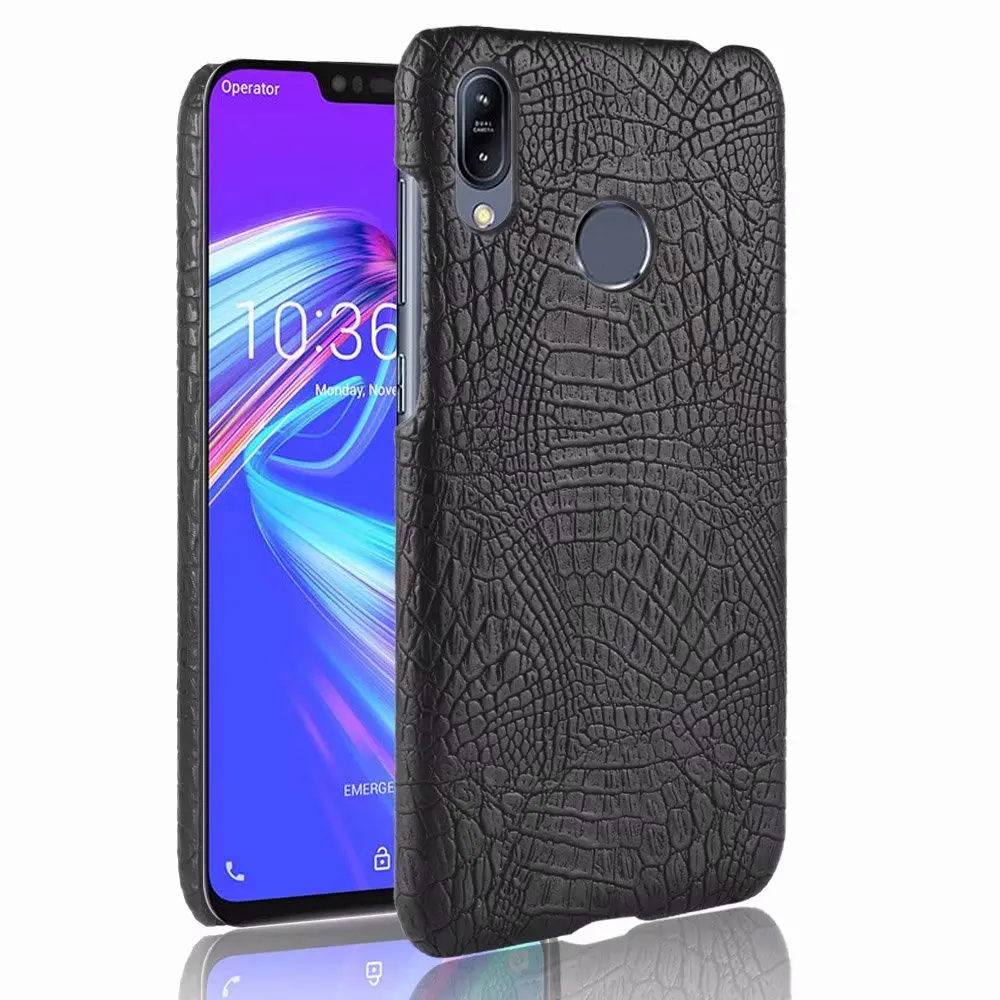 Zenfone Max Pro (M2) ZB631KL чехол с текстурой крокодила из искусственной кожи жестким