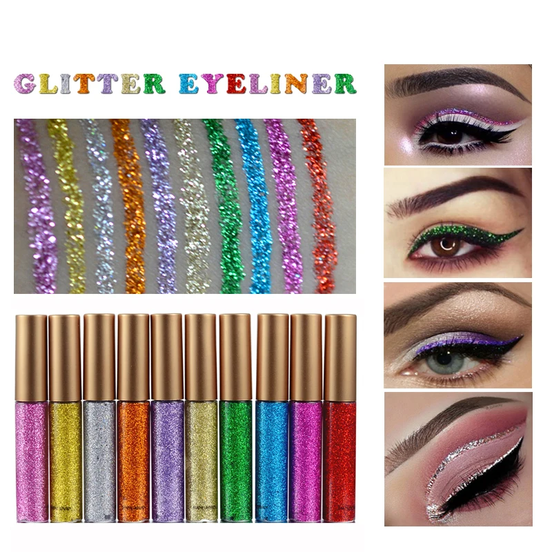 2018 цветная блестящая подводка для глаз жидкая гель женщин долговечные