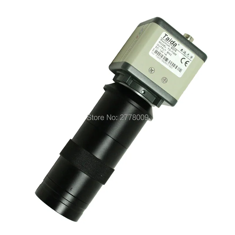Цифровая промышленная камера-микроскоп 800TVL 1/3 дюйма CCD 8X-130X C-Mount Lens BNC цветной