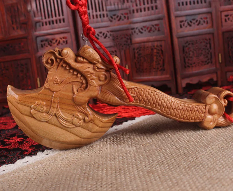 Четыре размера Дракон шаблон деревянный топор китайский стиль деревянная