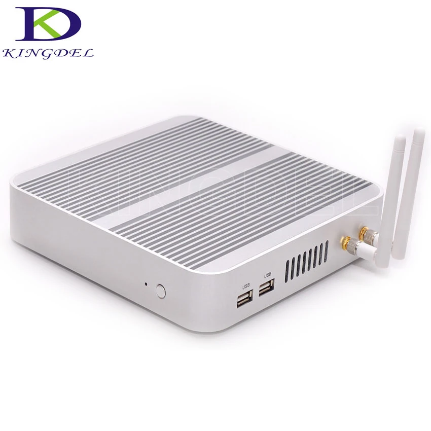 Core i3 5005U безвентиляторный мини ПК 4K HD 3D Blu Ray HTPC Windows настольный компьютер USB 3 0