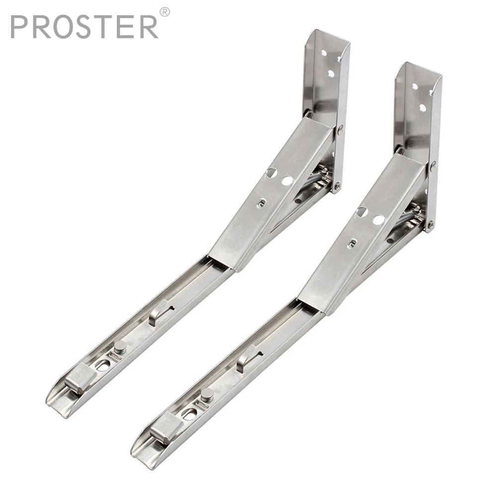 Proster 2 шт. треугольный складной кронштейн для полки Поддержка 50 кг 12 дюймов Длина