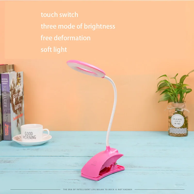 Настольная лампа для книг USB Led электронная книга мини гибкая яркий зажим чтения