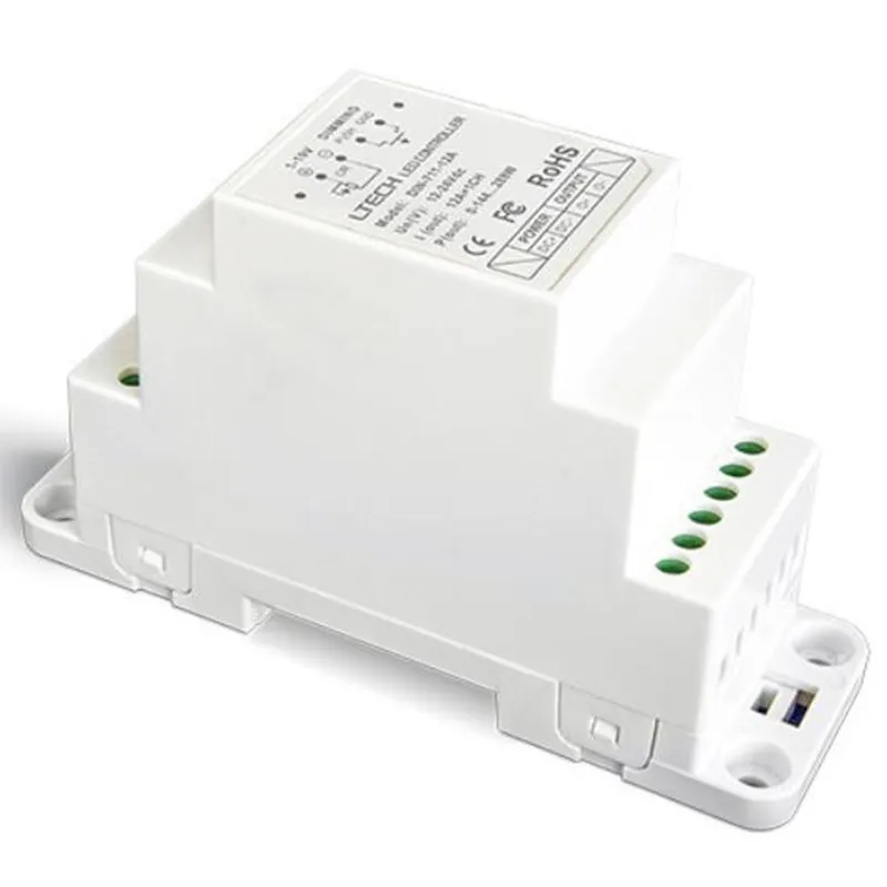 DIN 711 12A 1 10 В din рейка светодиодный цифровой затемняющий драйвер DC12V 24V вход 12AX1CH Max PWN