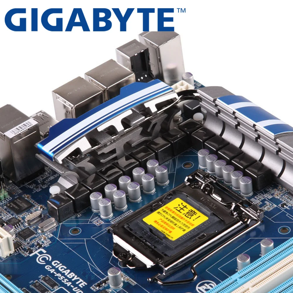 GIGABYTE GA P55A UD3R настольная материнская плата P55 розетка LGA 1156 i3 i5 i7 DDR3 16G ATX