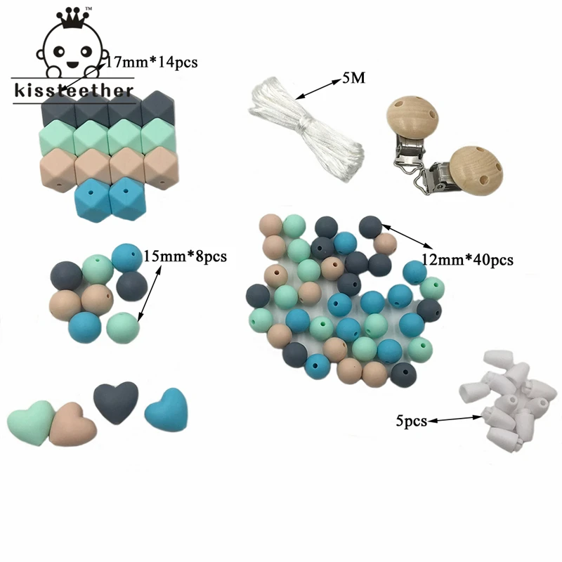 2 коробки Детские Прорезыватели Силиконовые для зубов набор зажимов пустышки