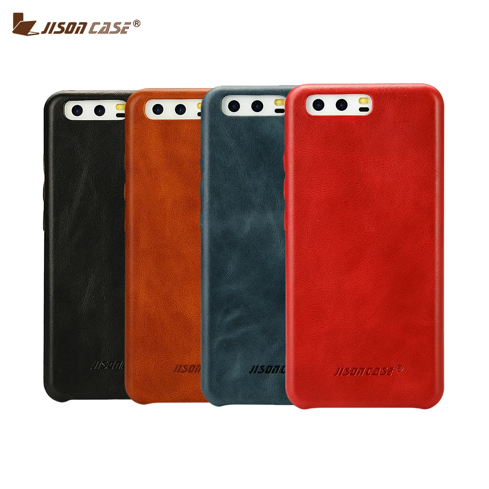 Jisoncase из натуральной кожи чехлы для телефонов Huawei P10 Plus роскошный тонкий жесткий