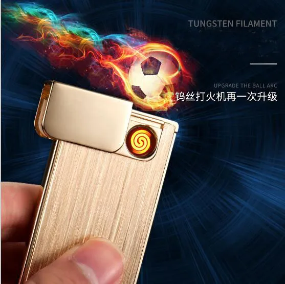 Jobon usb charging electric lighter metal arc lighter windproof gift package