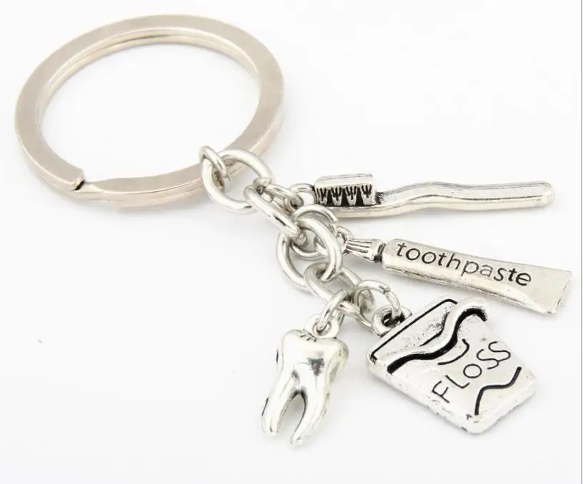 Зубная щетка зубная паста нить Шарм зуб подвеска оригинальная на рюкзак брелок