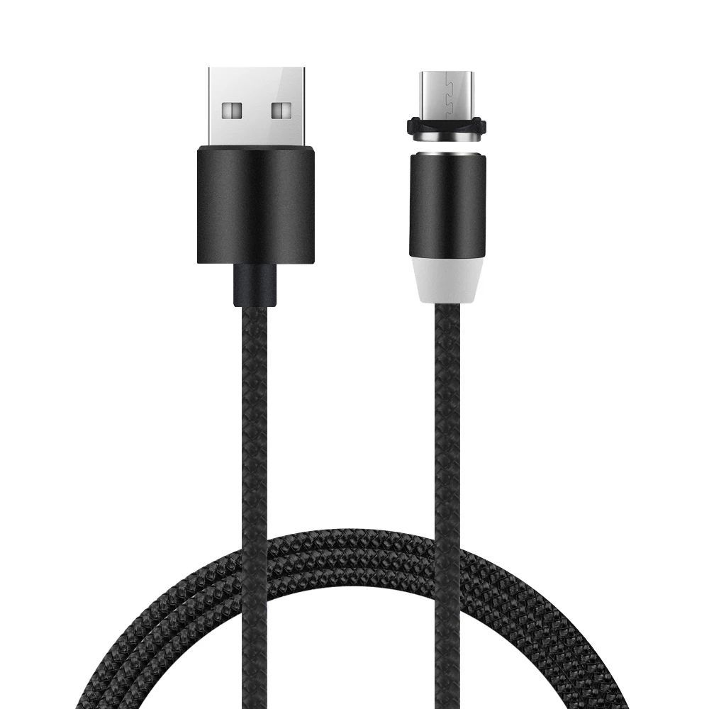 1 шт. Магнитный кабель Micro USB type C для быстрой зарядки, светодиодный, светящийся, зарядное устройство, плетеный шнур, разъем для смартфонов samsung huawei