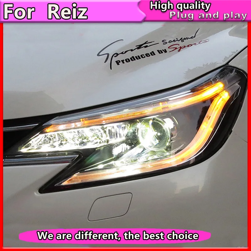 Автомобильные фары для Toyota Reiz светодиодный 2013-2016 reiz Mark X сигнал drl H7 hid Bi-Xenon