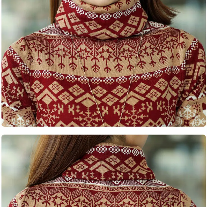 2018 для женщин длинный трикотаж свитеры платья зима теплая водолазка пуловеры