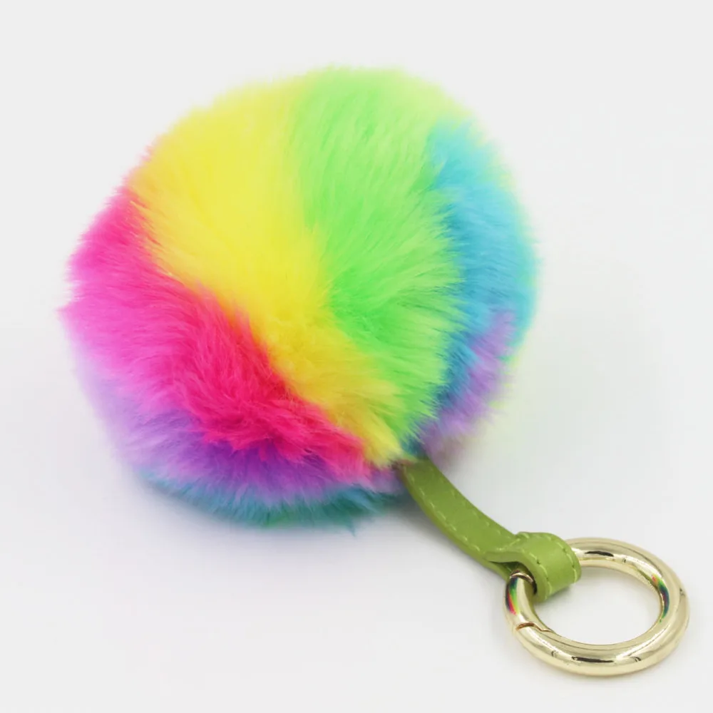 1 шт. женский брелок из искусственного меха 10 см|bag charm|ball keychainkeychain women |