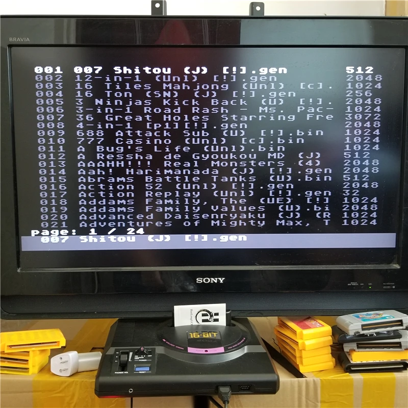 Игровой Картридж для SEGA MD с картой памяти 8 Гб, Встроенный 1200+ бесплатные игры 16 бит, картридж для видеоконсоли Mega Drive