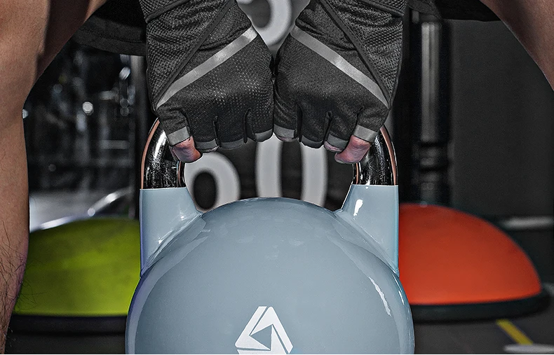 ROCKBORS Gym Anti-Slip Weight Lifting Fitness Gloves Half Finger Fitness Sports Protective Gloves Body Building Male Hand Mitten