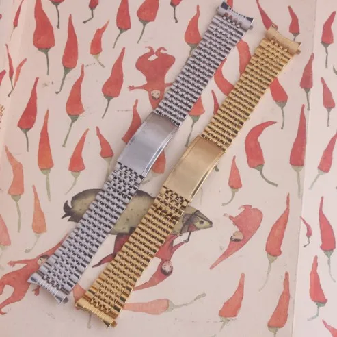 Watch Band 18mm 19mm 20mm Stainless Steel Bands Strap For Wristwatch Double Clasp Bracelet Silver Gold | Наручные часы