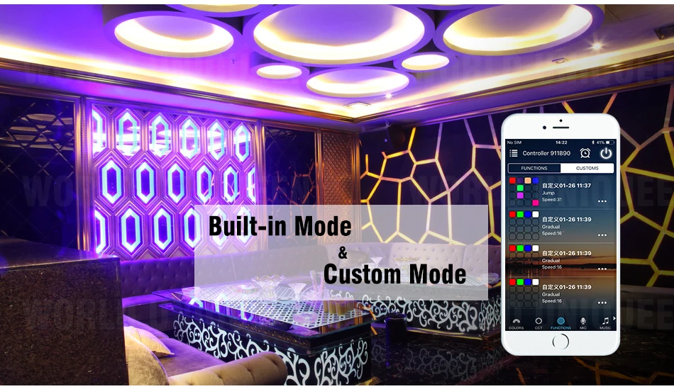 Мини Wifi RGB светильник с управлением музыкой и голосовым управлением совместим с Google home и Amazon Alexa, smart APP