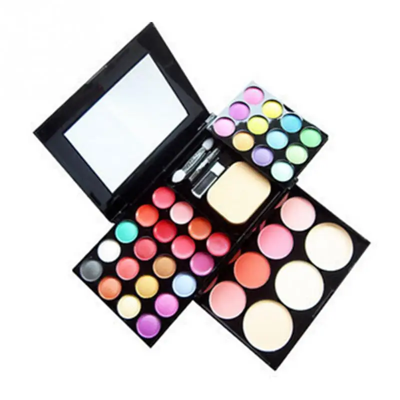 Женский набор для макияжа 2 4 Цвета Палитра теней + цвета Румяна 6 Блеск губ 3