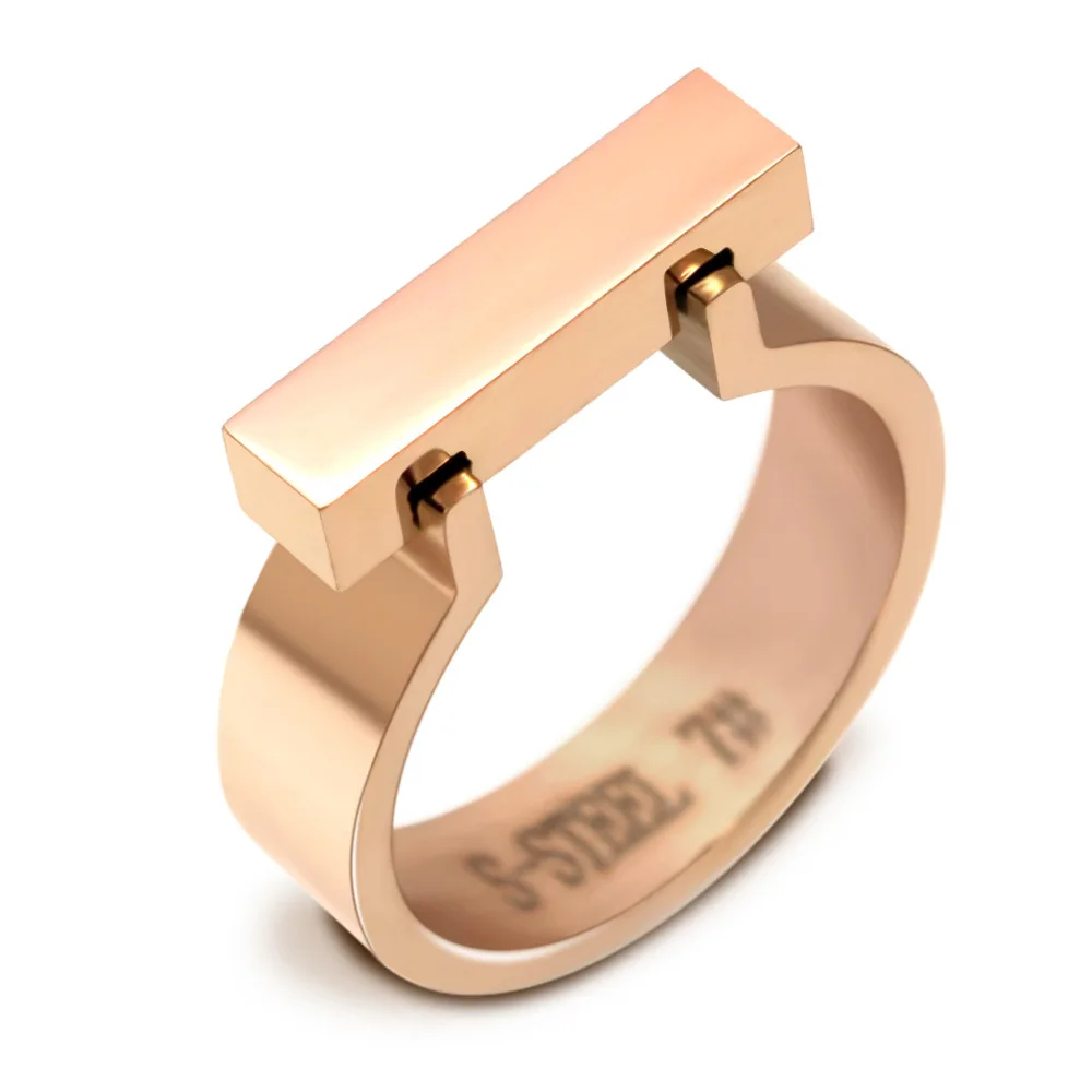 Классическое Ювелирное Украшение Подкова из нержавеющей стали Брендовое кольцо