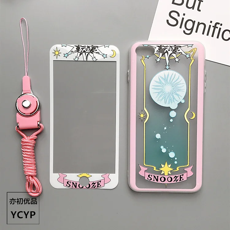 Чехол для iphone XS Max Cardcaptor Sakura + закаленное стекло пленка экрана 8 7 6 6S plus XR прозрачная