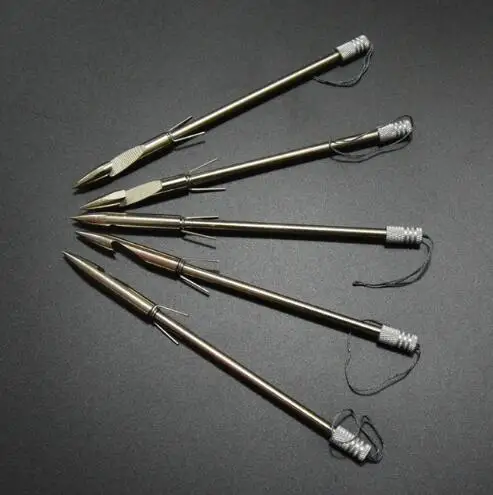 5pcs arrow only Нержавеющая сталь стрельба палец рыболовное кольцо защита палец Launcher рыбы аксессуары для игры в дартс стрельба Рыбалка стрелка инструмент - Цвет: 5pcs arrow only