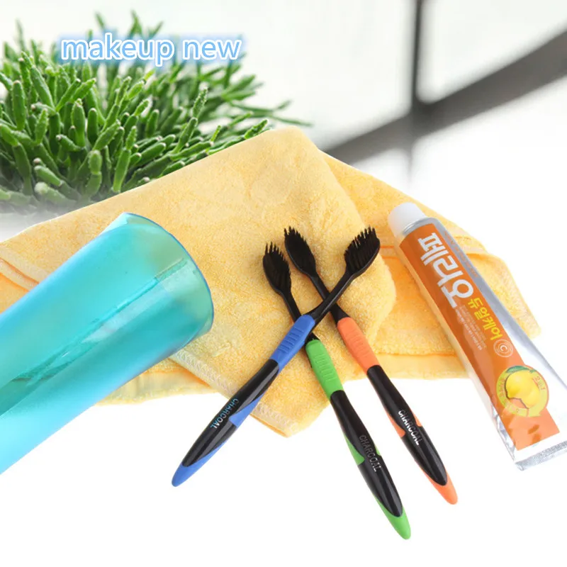 4 шт./лот бамбуковый уголь Зубная щётка оптовая продажа дешевые Уход за зубами