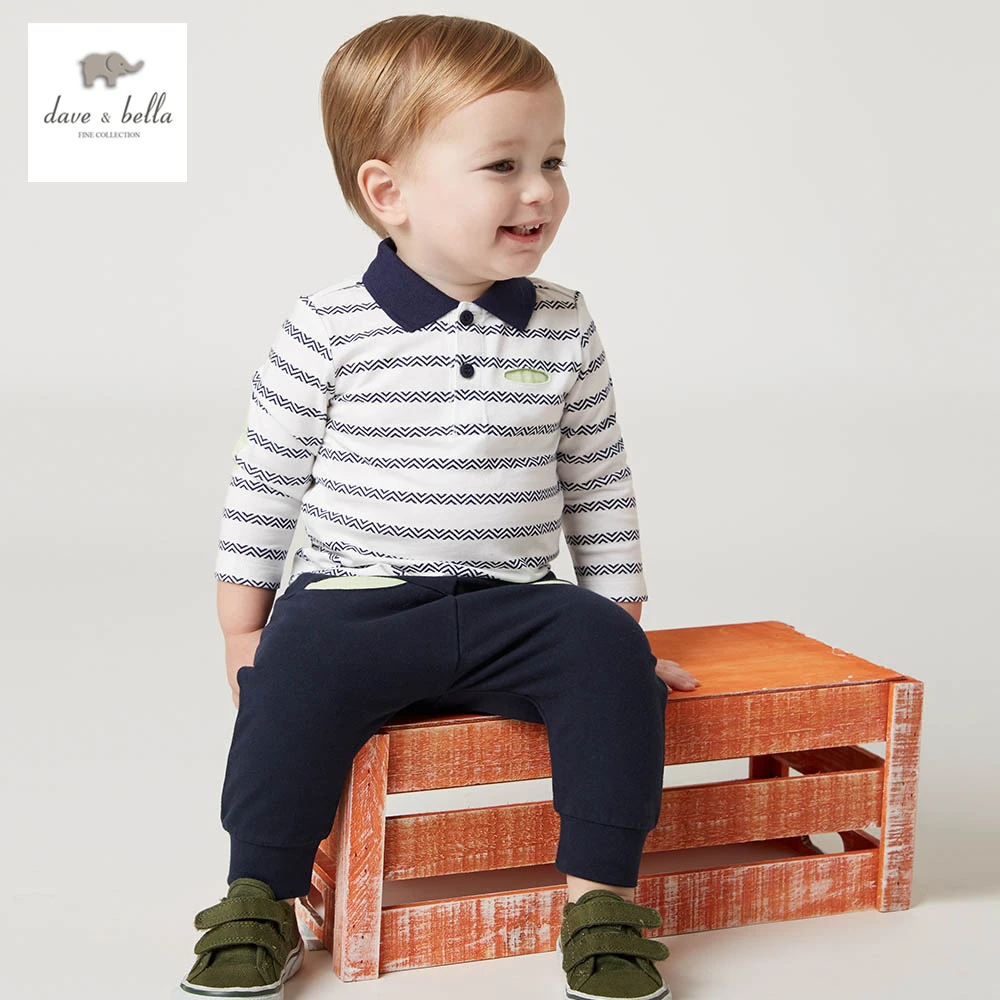 DB5073 dave bella/весенние комплекты спортивной одежды для маленьких мальчиков рубашка