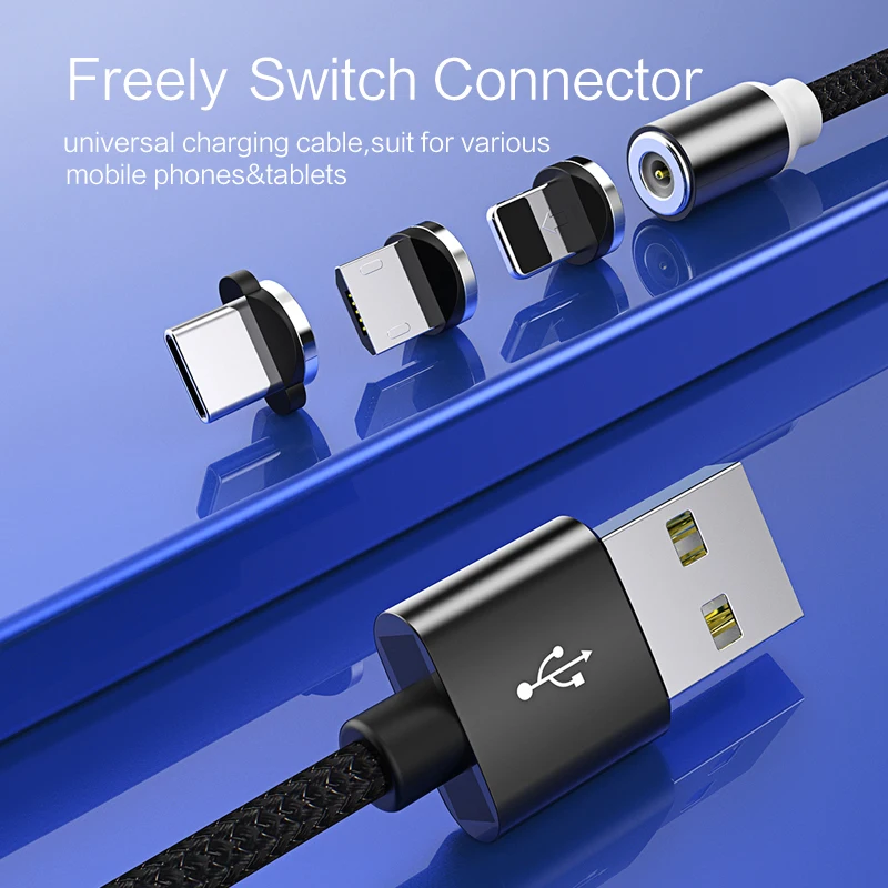 LASAiER Магнитный Micro Usb кабель для Xiaomi Redmi 2.1A Быстрый Магнитный usb-кабель для зарядки Micro Usb для samsung Android магнит