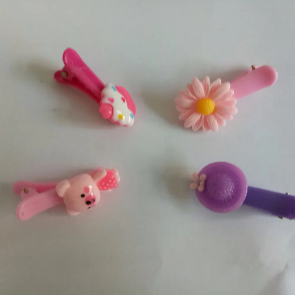 10PCS headwear Girls Hair Accessories Animal Clip Hairpin Rabbit Flower Barrettes hairpins Princess Resin |