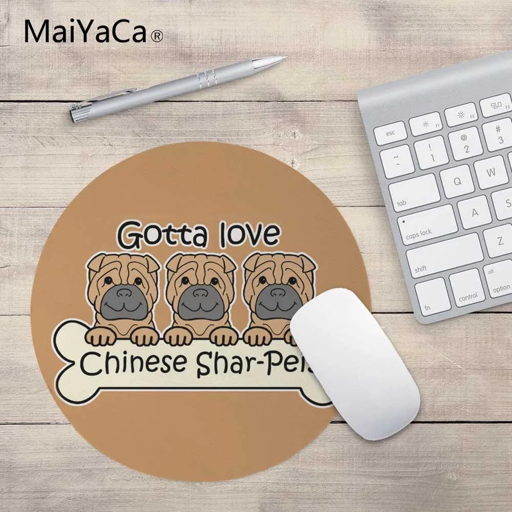 MaiYaCa такса Йога маленький размер круглый коврик для мыши Нескользящий Резиновый коврик высокое качество коврик для мыши дешевая цена
